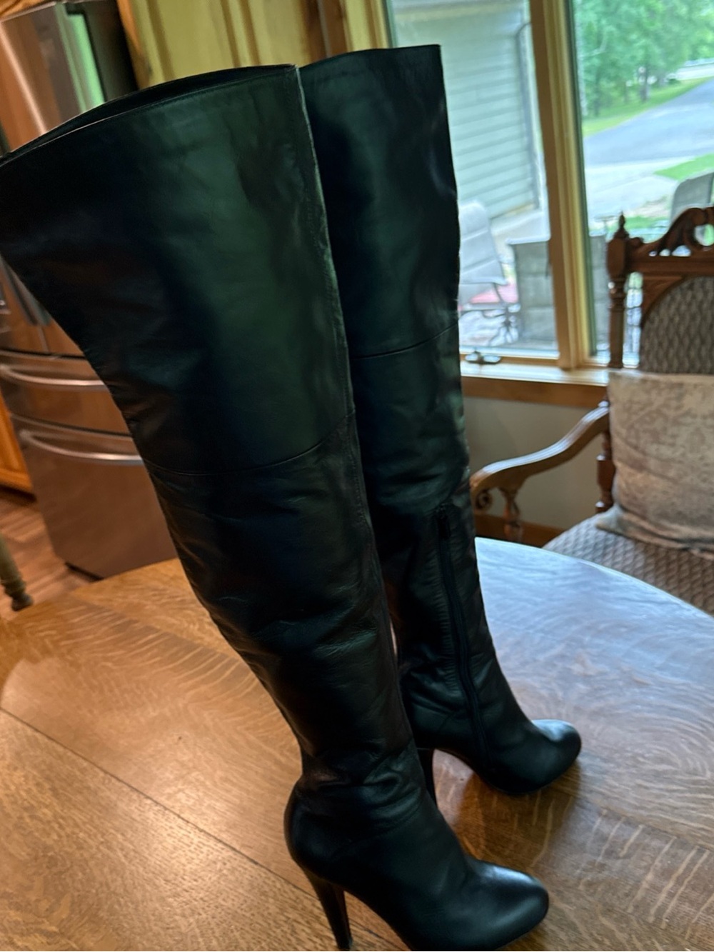 Colin Stuart Black Over-the-Knee Stiletto Boots